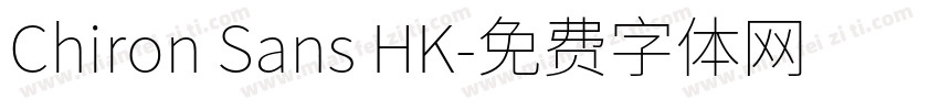 Chiron Sans HK字体转换